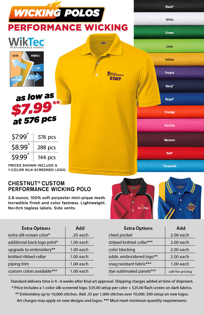 Custom Wicking Uniform Shirts