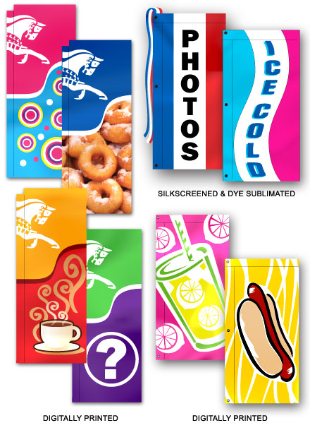Concession Printed Digitally Flags Banner Trailer Vendor Amusement