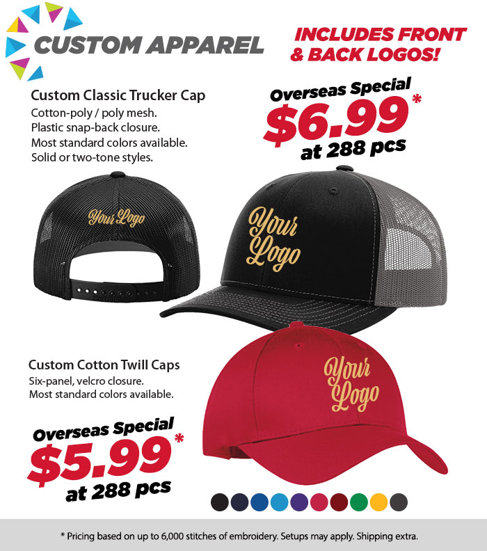 Custom Headwear, Caps & Visors