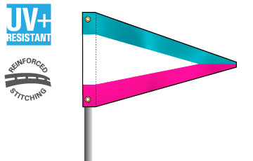 CF7 2'x3.5' Tri-Stripe Pennant