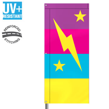 5x2 Printed Bolt & Stars Flag