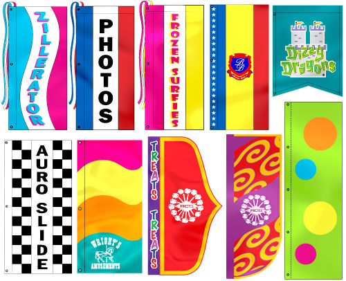 custom printed flags digital printed silkscreened applique