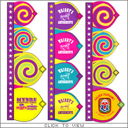 Custom Made Spiral Flags