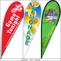 Custom Made Tear Drop Banners