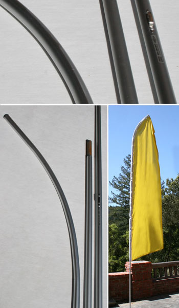 aluminum swooper pole flag banner