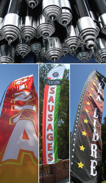 telescopic flag banner tall