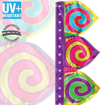 80" outdoor spiral flag