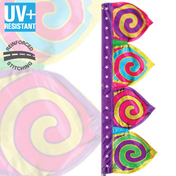 80" outdoor spiral flag