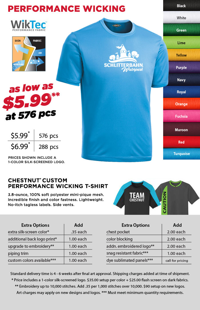 Custom Wicking Uniform T-Shirts